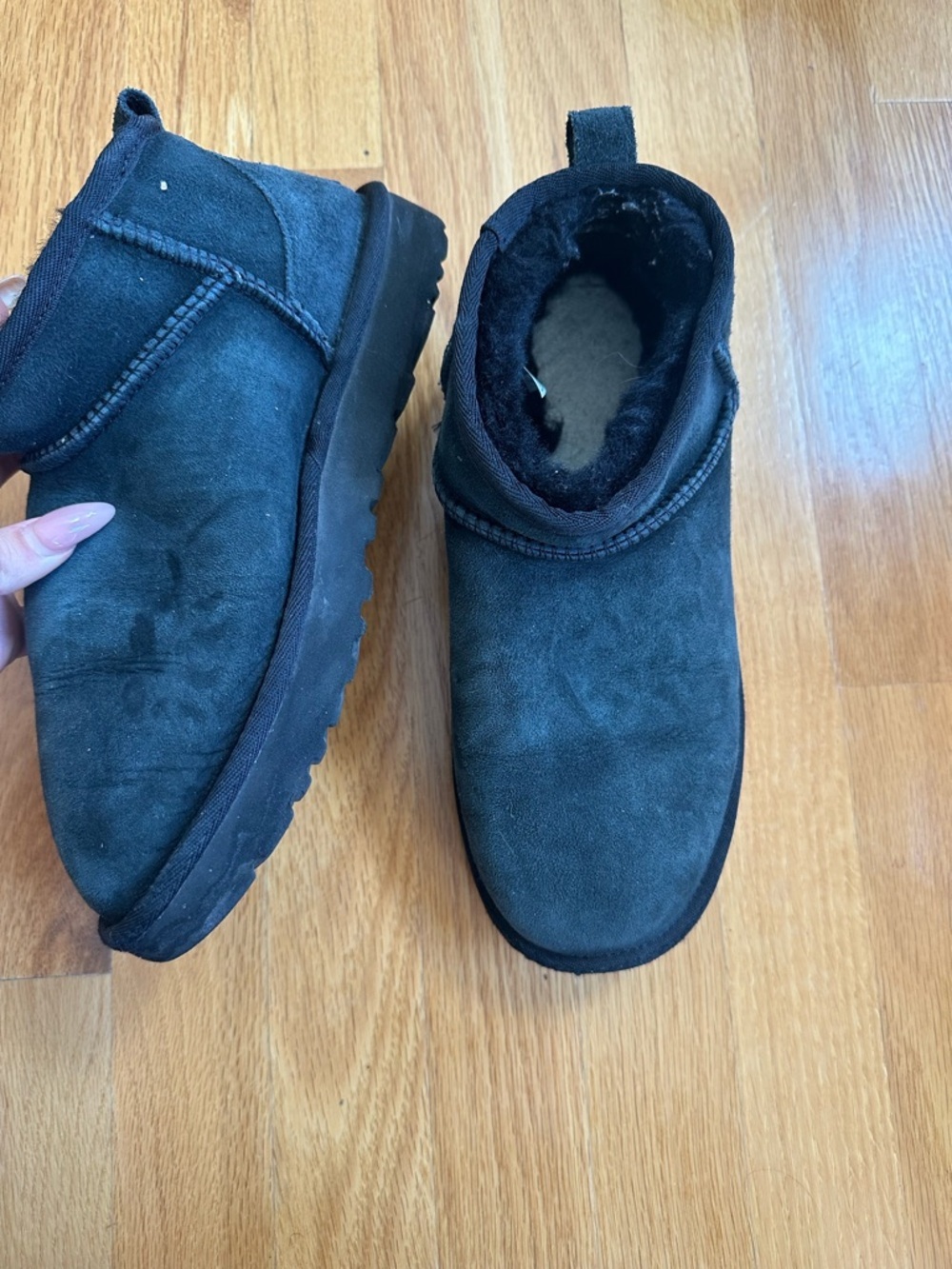 Black Ugg classic ankle mini boots